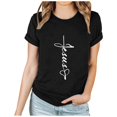 thumbnail image 2 of EGNMCR Easter Chemises pour Femmes Chemises Imprimé Easter Mode Printemps et Été pour Femmes Motif Imprimé Easter Col Rond T-shirt à Manches Courtes Haut/chemise T-Shirts pour Femmes, 2 of 7