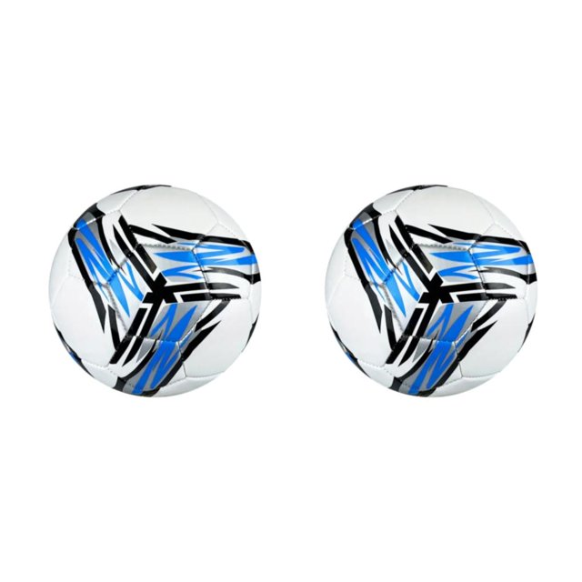 mmirethe Professional PU Training Soccer Ball Made With PVC And PU Designed For Optimum blue Size 5 2Set