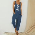 thumbnail image 2 of Kcodviy Combinaison Ample pour Femmes avec Bretelles et Poches, Combinaison Imprimée pour Femmes, Style Décontracté, Justaucorps, Combinaison de Plage pour Femmes, 2 of 4