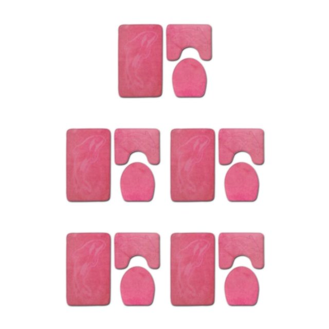 Baohd 3pieces Multi-functional Non-Slip Chenille Bath Rug Any Bathroom Eco-friendly PJ210611-B004 5Set