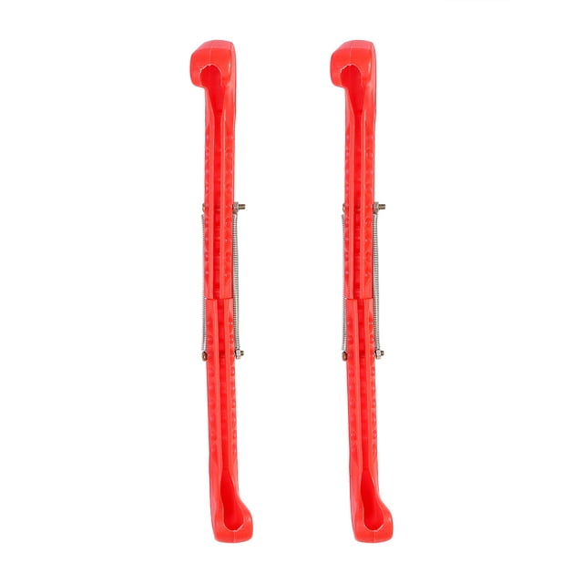 Ice Skate Guards, 1 Pair Plastic Ice Skating Guards Figure Skate Guards Hockey Skate Guards Skate Blade Covers With Adjustable Spring for Figure Hockey Skates
