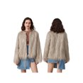 thumbnail image 2 of FOCUSNORM Women Faux Fur Coat Solid Color Open Front Long Sleeve Plus Size Jacket Warm Winter Outwear, 2 of 9