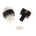 thumbnail image 3 of Bunblic 5x32mm Round Game Machine Arcade Push Button LED Illuminated & Switch DC12V White 5 Pcs, 3 of 8