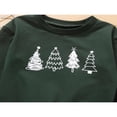 thumbnail image 4 of Toddler Baby Boy Girl Clothes Christmas Tree Print Long Sleeve Pullover Sweatshirt Sweater Fall Winter Tops, 4 of 7