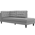 thumbnail image 1 of Modway Empress Upholstered Polyester Fabric Right Facing Chaise in Light Gray, 1 of 5
