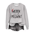 thumbnail image 2 of EGNMCR Chandail en Molleton de Noël pour Femmes Col Rond Imprimé Ample Chandail à Manches Longues Sans Capuche, 2 of 4