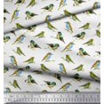 thumbnail image 3 of Soimoi Modal Satin Fabric Flycathcer Bird Print Fabric by the Yard 42 Inch Wide, 3 of 5