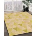thumbnail image 3 of Ahgly Company Tapis de Zone Rond d'Intérieur Lavable à la Machine, Style Transitionnel, Jaune, 8 Pieds Rond, 3 of 7