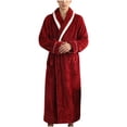 thumbnail image 4 of Gift TIMIFIS Mens Womens Robe Soft Plush Fleece Hooded Bathrobe, Full Length Long Warm Lounge Robe Spa Bath Robe with Hood pring/Summer, 4 of 6