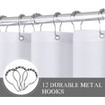 thumbnail image 2 of Rideau de Douche Gris Rideaux de Douche Gris et Blanc Ombrés pour Salle de Bain Hôtel de Luxe Spa, Lavable à la Machine, Rideau de Salle de Bain Décoratif, Lin Gris Texturé – Rideau de Douche, 2 of 5