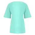 thumbnail image 4 of TopLLC Chemises Mexicaines pour Femmes Hauts Brodés Traditionnels Tunique Décontractée à Fleurs pour Femmes Col Rond Manches Courtes Chemises en Lin, 4 of 5