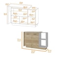 thumbnail image 3 of FM FURNITURE Aspen Kitchen Island Two Doors Engineered Wood White, 3 of 7