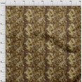 thumbnail image 4 of oneOone Georgette Viscose Moutarde Foncée Tissu Abstrait Robe Florale Tissu Tissu Imprimé par la Cour 42 Pouces de Large, 4 of 5