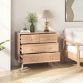 thumbnail image 2 of Giantex Storage Cabinet w/4 Storage Drawers, End Table w/Anti-Tipping Device, Console Storage Unit, Natural, 2 of 6