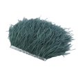 thumbnail image 3 of 1 Yard Frange en Plumes d'Autruche Teintes Bordure en Plumes Ruban Ornement Gris Vert, 3 of 8