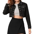thumbnail image 1 of INSPIRE CHIC Women's Classic Long Sleeve Button Down Jean Denim Jacket, 1 of 6