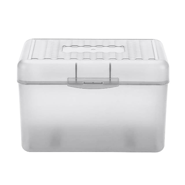 ZTTD 3x5 Index Card Holder, Note Flash Card Organizer Case, Index Card File w/Flip Top, Notecard Recipe, Holder, Holds 250 Cards, White
