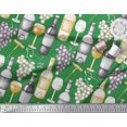 thumbnail image 3 of Soimoi polyester Crepe Fabric Grapes,Wine Glass & Bottle Print Fabric by the Yard 52 Inch Wide, 3 of 3