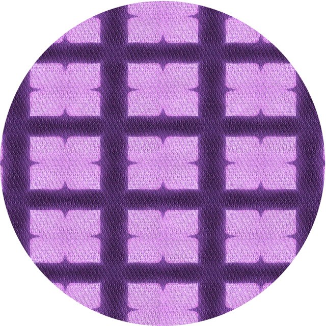 Ahgly Tapis d'Intérieur Lavable en Machine Carré Violet Transitionnel, 3 Pieds Carré