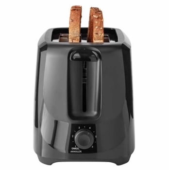 Mainstays 2-Slice Toaster with 6 Shade Settings and Removable Crumb Tray, Rich Black