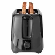 Mainstays 2-Slice Toaster with 6 Shade Settings and Removable Crumb Tray, Rich Black