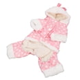thumbnail image 2 of Pet Cold Weather Jacket, Dog Winter Coat Dots Design Skin Friendly Hooded  For Party For Puppy Pink S, 2 of 8