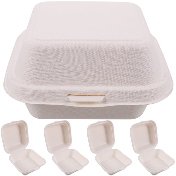 50 Pcs Contenants Alimentaires Jetables pour Emporter, Contenant pour Hamburger, Boîtes à Burger