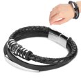 thumbnail image 4 of Bracelet, Firm Mens PU Bracelet  For Gathering For Gifts For Party, 4 of 8