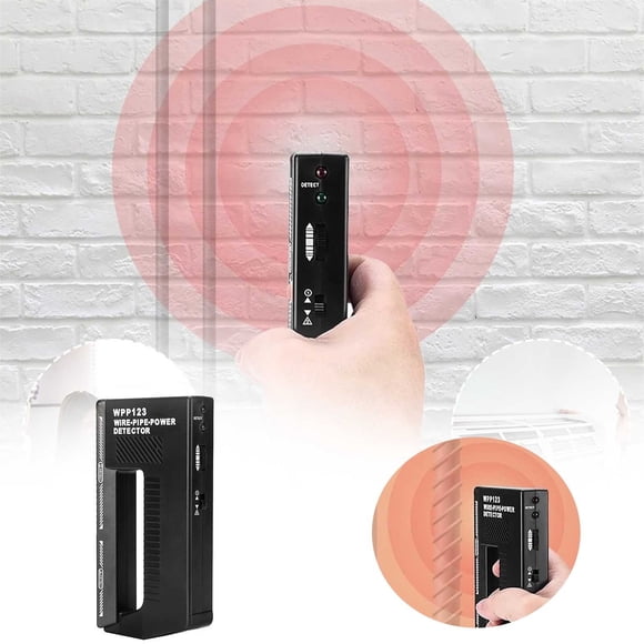 BKER Détecteur de Métaux pour Mur, Haute Sensibilité, Alerte Réglable, Alimentation par Tuyau, Détecteur Multifonction pour Montants de Mur, Détecteur de Métaux pour Adultes, Fil CA, Wpp123 Plastique (Noir)