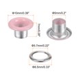 thumbnail image 2 of Unique Bargains 100PCS Grommets Eyelets 1/5 Inch (5mm) ID Hole Metal Self Backing Eyelet with Washers for Leather Pink, 2 of 7