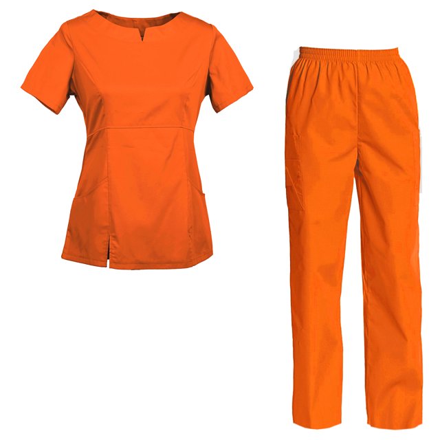 Women's Scrubs Set Scrub Top and Pants Scrubs Set