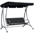 thumbnail image 1 of Outsunny 3 Person Patio Swing Bench Seats with Adjustable Canopy, 1 of 10