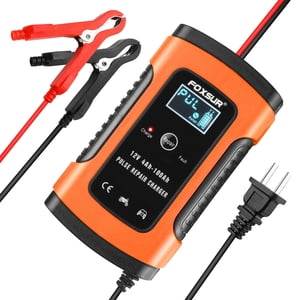 IEIK 12V 5 Amp Automotive Smart Battery Charger Maintainer for Car, Motorcycle, RV, SUV, Lawn Mower, Boat, RV, SUV, ATV and More