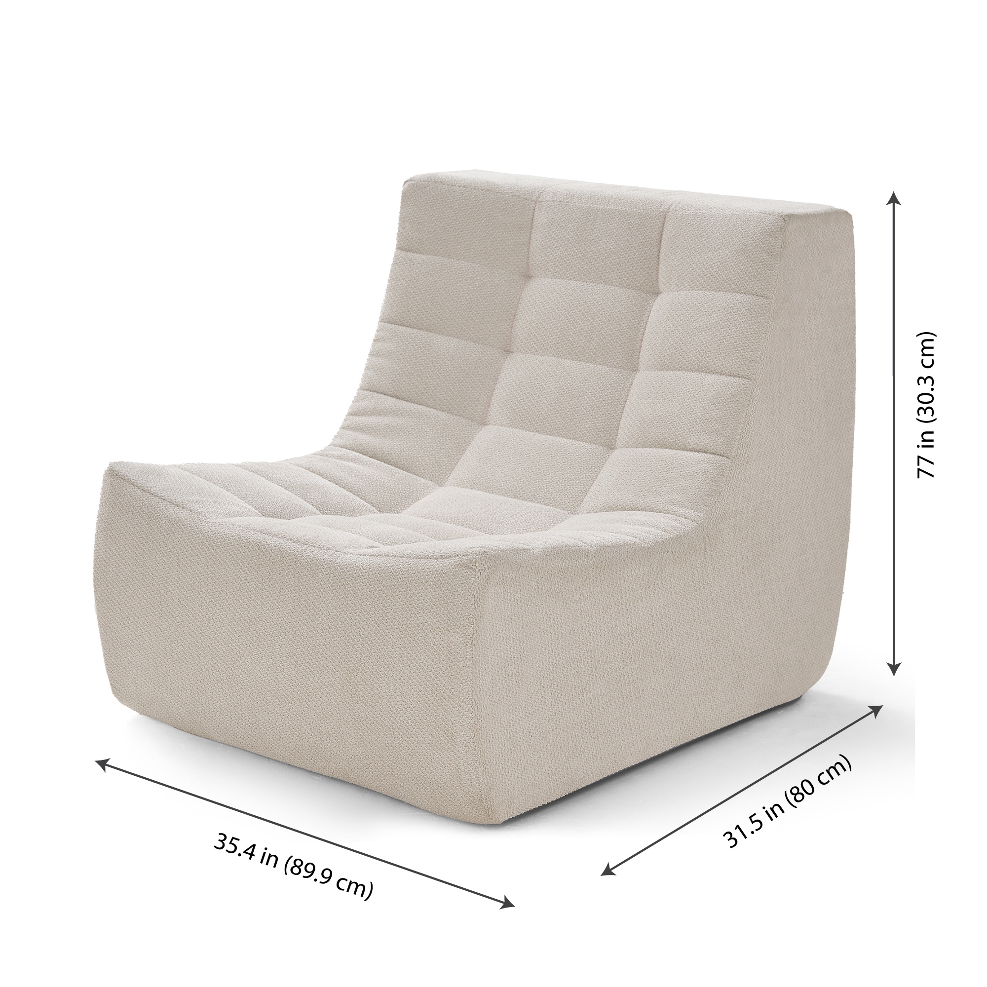 Fauteuil inclinable Serta Lisbon rempli de mousse sable