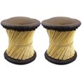thumbnail image 1 of Natural Geo Tabouret d'Appoint en Murène (Ensemble de 2) - Similicuir Brun, 1 of 1