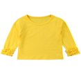 thumbnail image 1 of Baby Girl Long Sleeve T-shirt Crew Neck Cotton Ruffle Tops, 1 of 5
