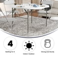 thumbnail image 2 of 48" Round Bi-Fold Granite White Plastic Banquet and Event Folding Table with Carrying Handle, 2 of 9