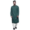 thumbnail image 1 of Atasi Kurta Long pour Hommes Col Mandarin Uni Drapé Vêtements, 1 of 7