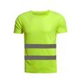 thumbnail image 2 of Reflective Safety T-Shirt Security Short Sleeve High Visibility Tees Tops Safe Gear For Road Work Construction Site Fluorescent Green XL Size, 2 of 5