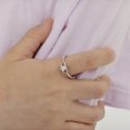 thumbnail image 3 of 925 Sterling Silver Girl's Size 4 Religious Tiny Cross Cubic Zirconia Heart Ring, 3 of 6