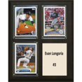 thumbnail image 1 of MLB 8"x10" Evan Longoria Tampa Bay Rays Three Card Plaque, 1 of 1