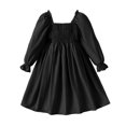 thumbnail image 3 of Kcodviy Girl Summer New Skirt Party Outfits for Girls Long Sleeved Ruffled Skirt Retro Dress for Toddlers High Waist Dress for Girl Ruffle Dress Girls, 3 of 9