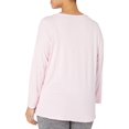 thumbnail image 2 of Just My Size Womens Split Neck Long Sleeve Graphic Tee, 3X, 2 of 2