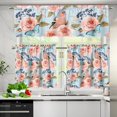 thumbnail image 2 of Pink Flower Kitchen Curtains and Valances Set,3 Piece Small Window Valance Sets Treatment Drapes for Kitchen, Bedroom, Living & Dining Room by Achim Home Decor, 2 of 5