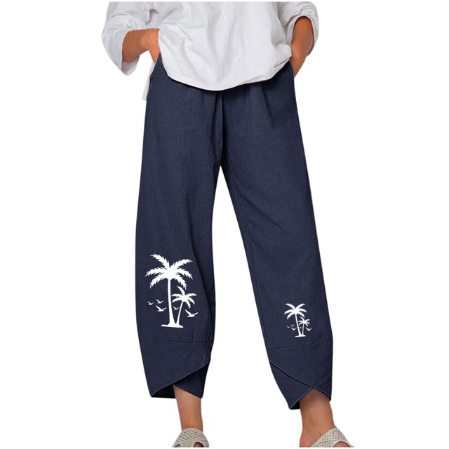 Birdeem Pantalon Ample Longueur Complète pour Femmes, Mode Décontractée avec Poches Imprimées