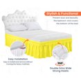 thumbnail image 3 of SGI Bedding 18 Inch Wrap Around Bed Skirt | Microfiber Bed Skirt | Fade Resistant, Wrinkle Free, Anti-static, Decorative, Extra Storage Space, Clutter-Free | California King, Yellow, 3 of 6