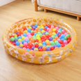 thumbnail image 5 of Bamboohart Piscine Gonflable à 2 Anneaux de 90 Cm/35,43 Po pour l'Intérieur, Fosse à Balles Océan, Piscine de Rangement pour Jouets, Parfaite pour une Utilisation Intérieure, Matériau PVC durable, 5 of 5