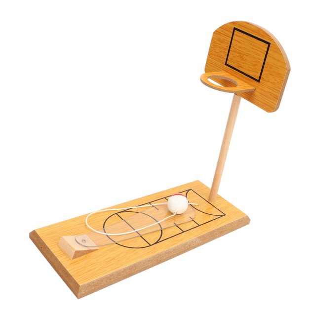 Finger Basketball Shooting Toy, Wood Plate Lightweight Desktop Basketball Game for Baby Ability Development