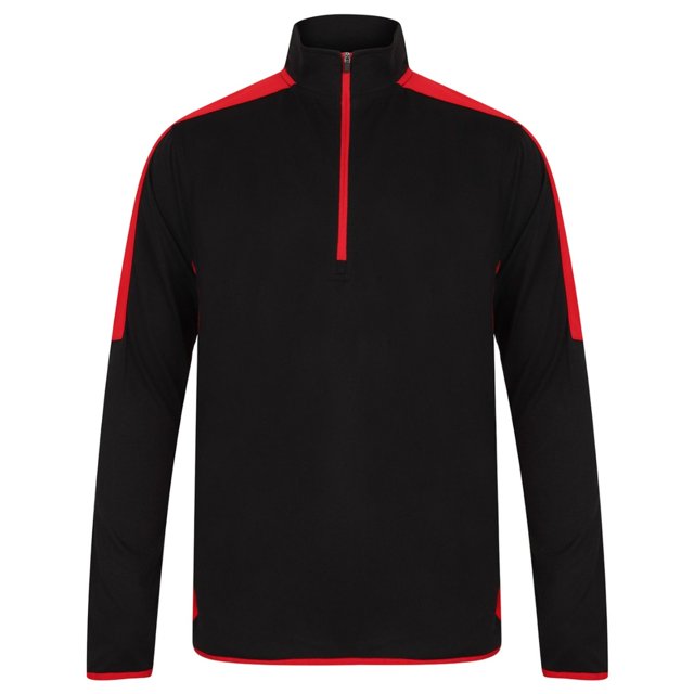 Finden & Hales Couche Intermédiaire Fermeture à Glissière 1/4 Panneau Contrasté pour Hommes