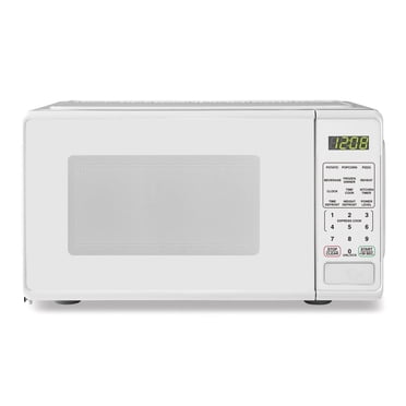 Mainstays 0.7 Cu ft Countertop Microwave Oven, 700 Watts， White